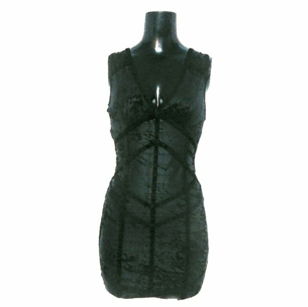 Angl Black Form Fitting Strappy Dress 👗